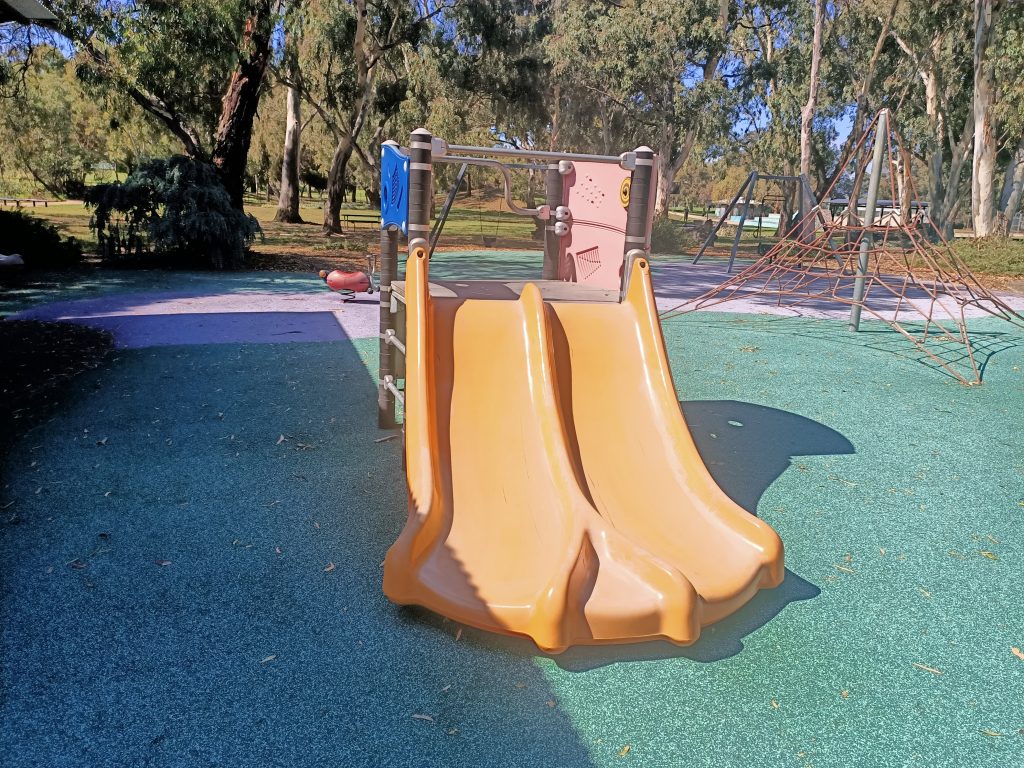 Small yellow double slide