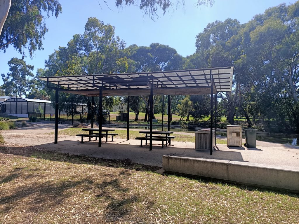 Shelter and bbq area