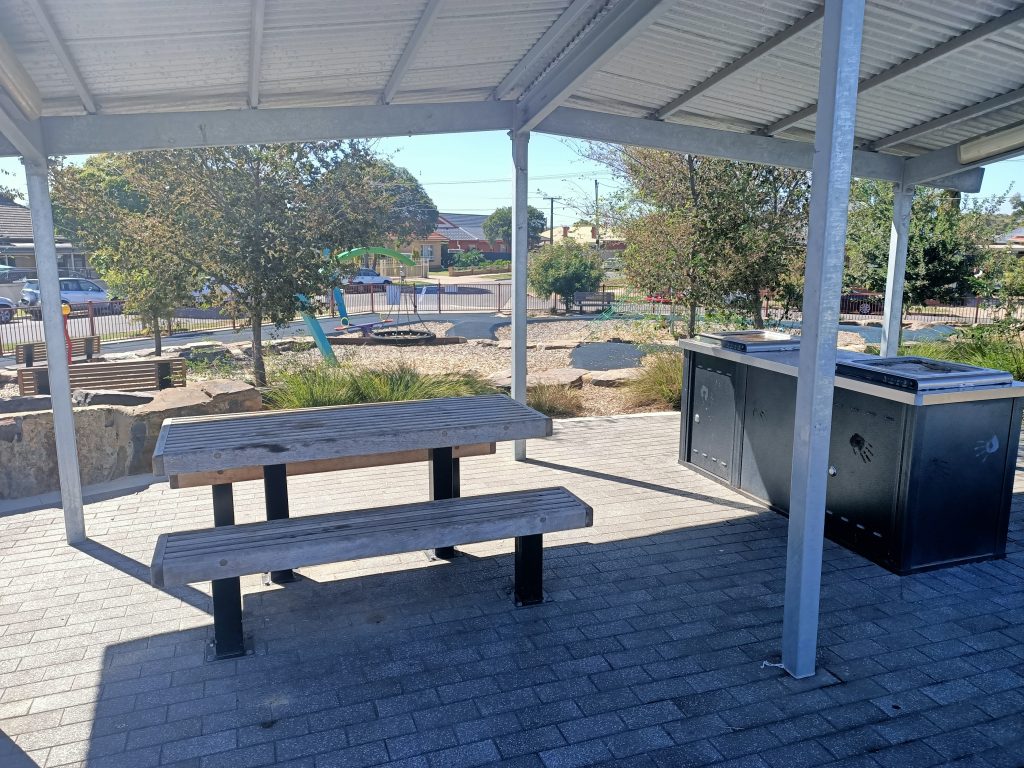 BBQ with undercover picnic bench