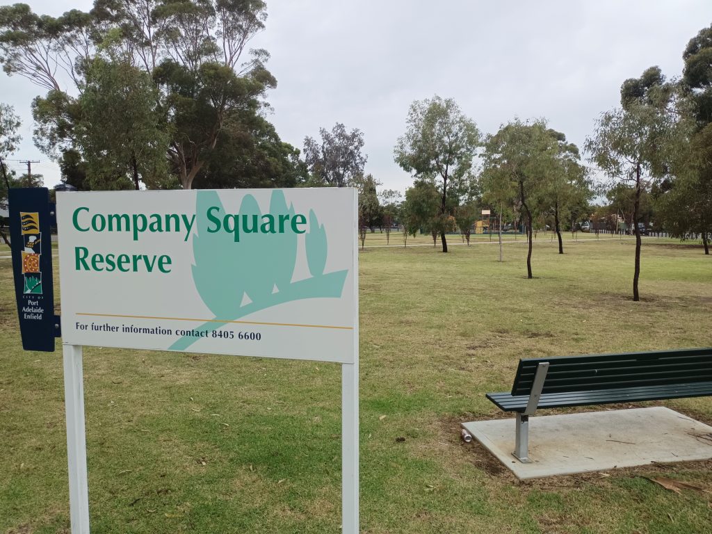 Company Square Reserve Playground Sign Cheltenham
