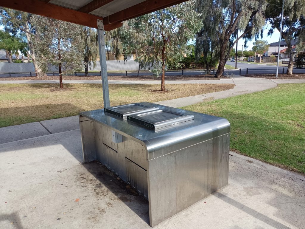 Undercover stainless steel BBQ