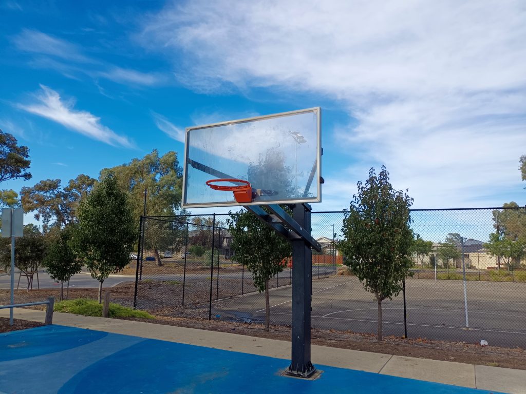 Orange basketball hoop