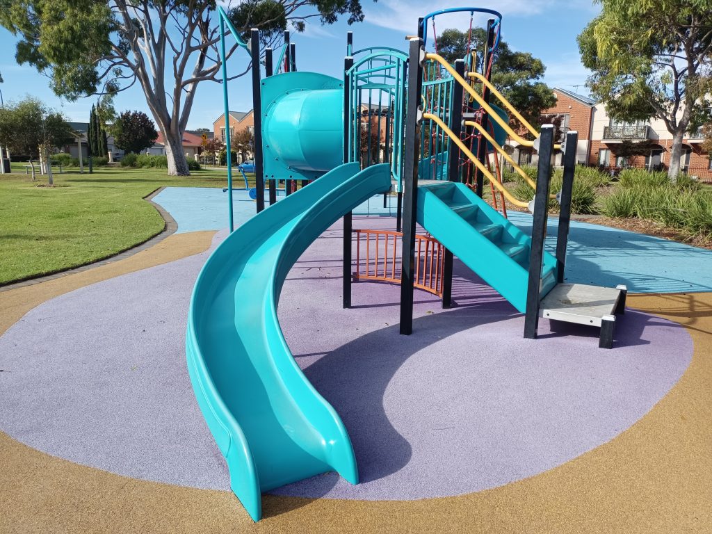 small blue slide