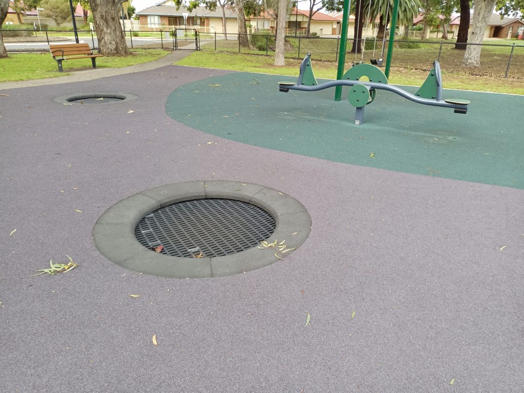 In ground trampoline